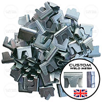 CT35 wire mesh gabion clips galvanised finish uk made 